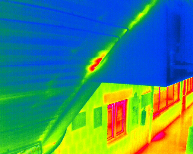 Termografický snímek interiéru haly