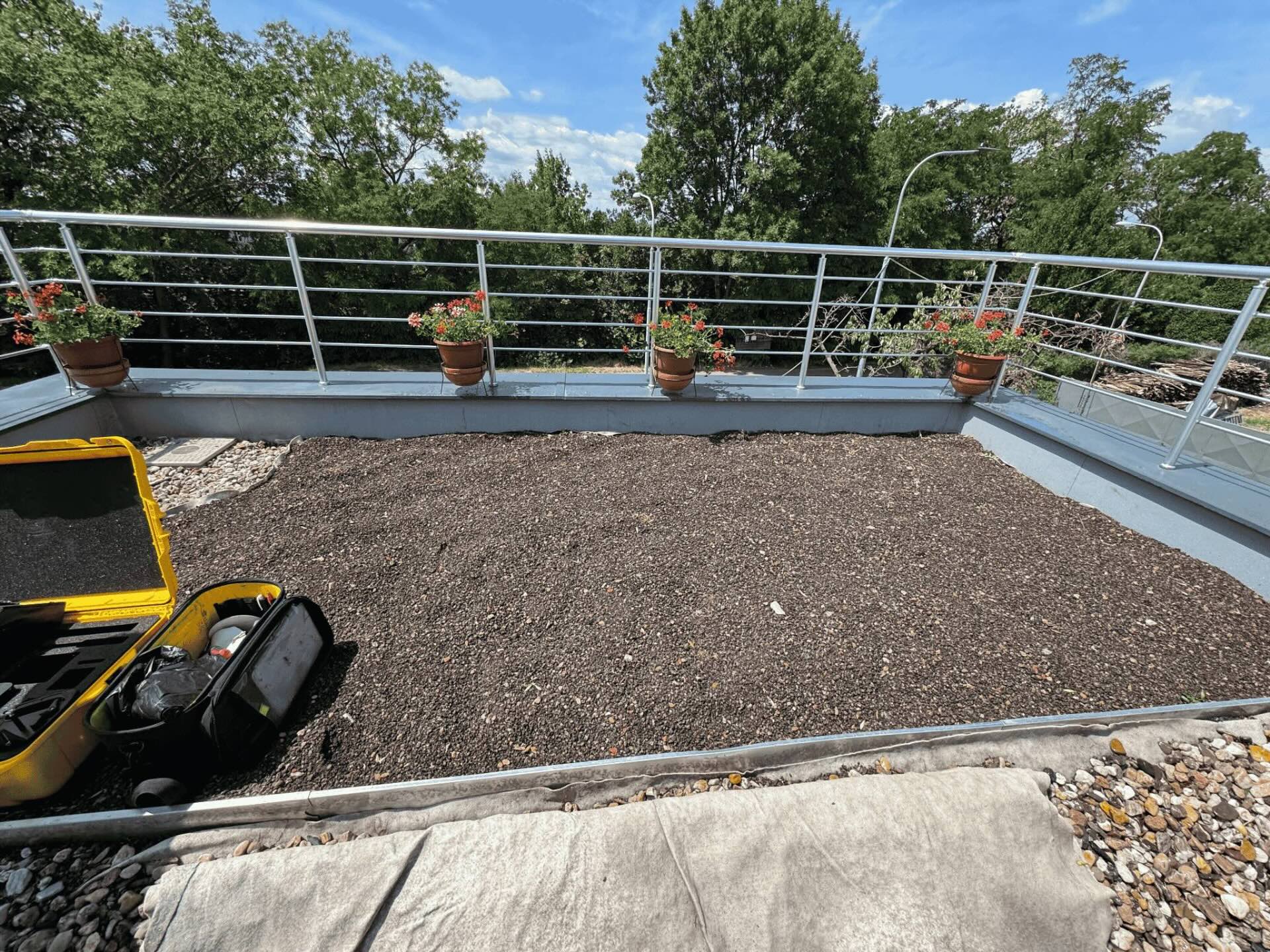 Hydroizolace zakrytá vegetační vrstvou