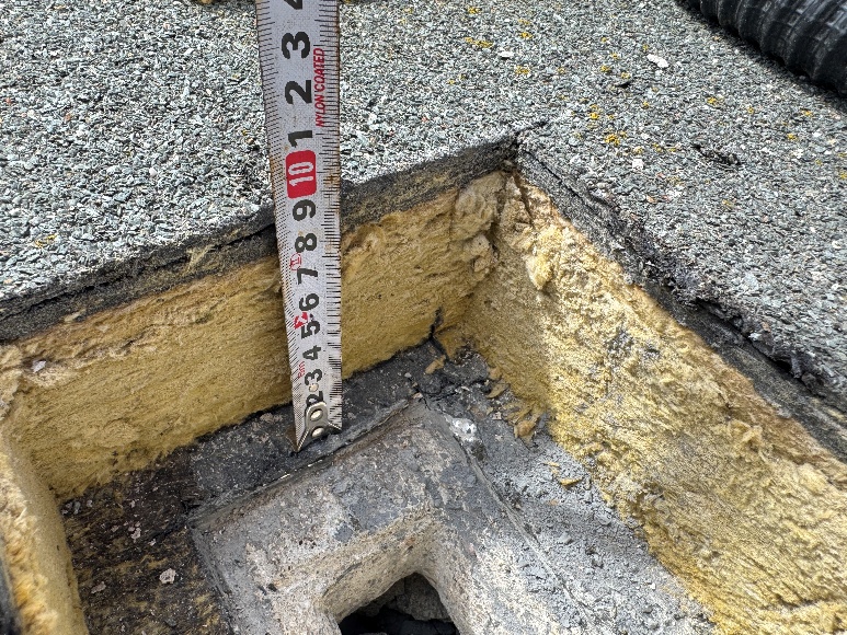 Mineralní vata - detail souvrství